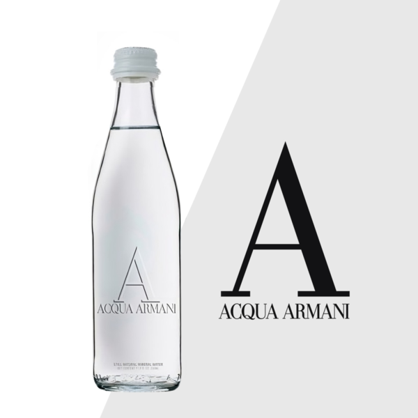 Acqua Armani Still Premium Glass Bottle Water 330ml x 24 bottles