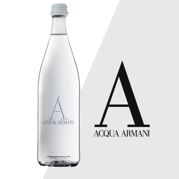 Acqua Armani Still Premium Glass Bottle Water 750ml x 6 bottles