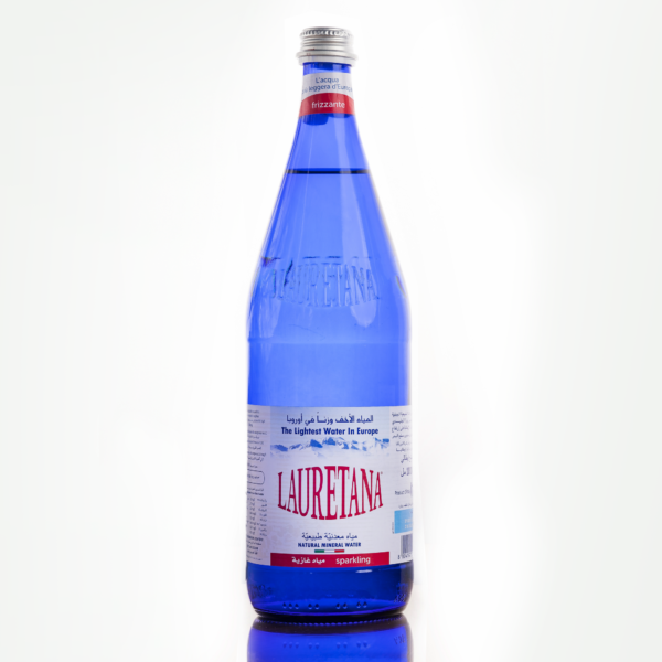 Lauretana Sparkling Water Blue Glass Bottle 1000 ml x 6 bottles